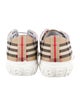 Burberry Nova Check Pattern Canvas Sneakers