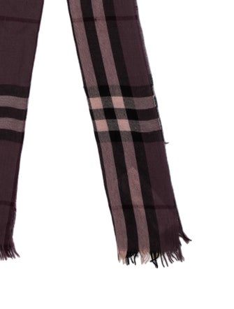 Burberry Merino Wool Nova Check Pattern Scarf