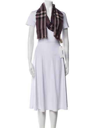 Burberry Merino Wool Nova Check Pattern Scarf