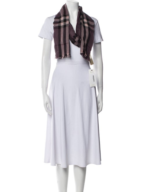 Burberry Merino Wool Nova Check Pattern Scarf