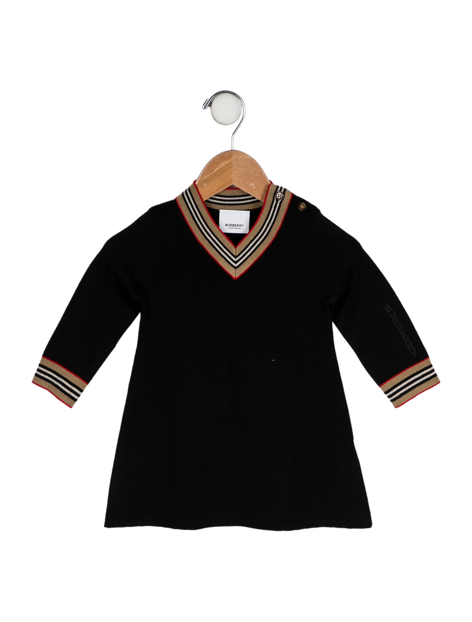 Burberry Sweater Check Trim Dress w/Tags