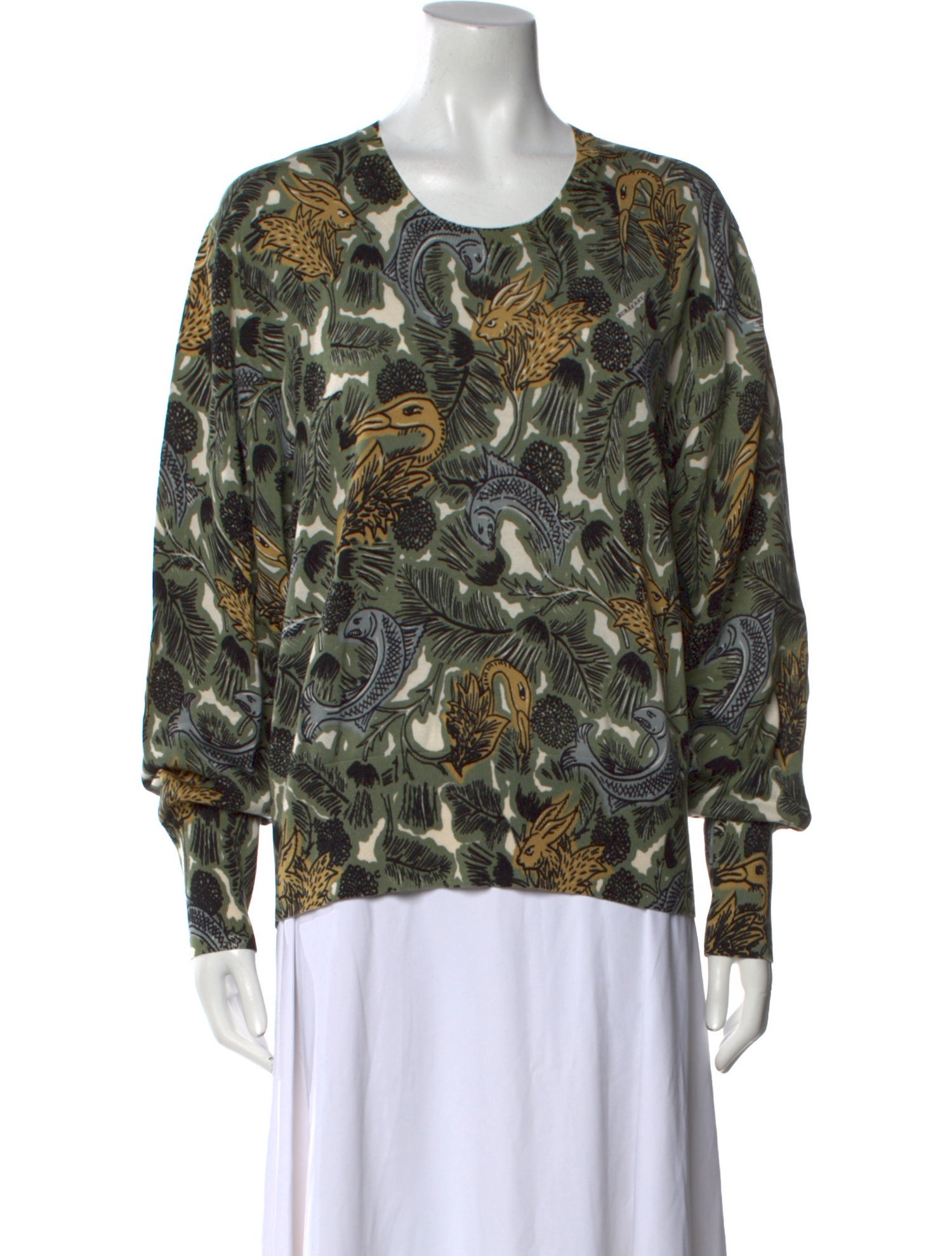 Burberry Printed Crew Neck Sweater w/ Tags