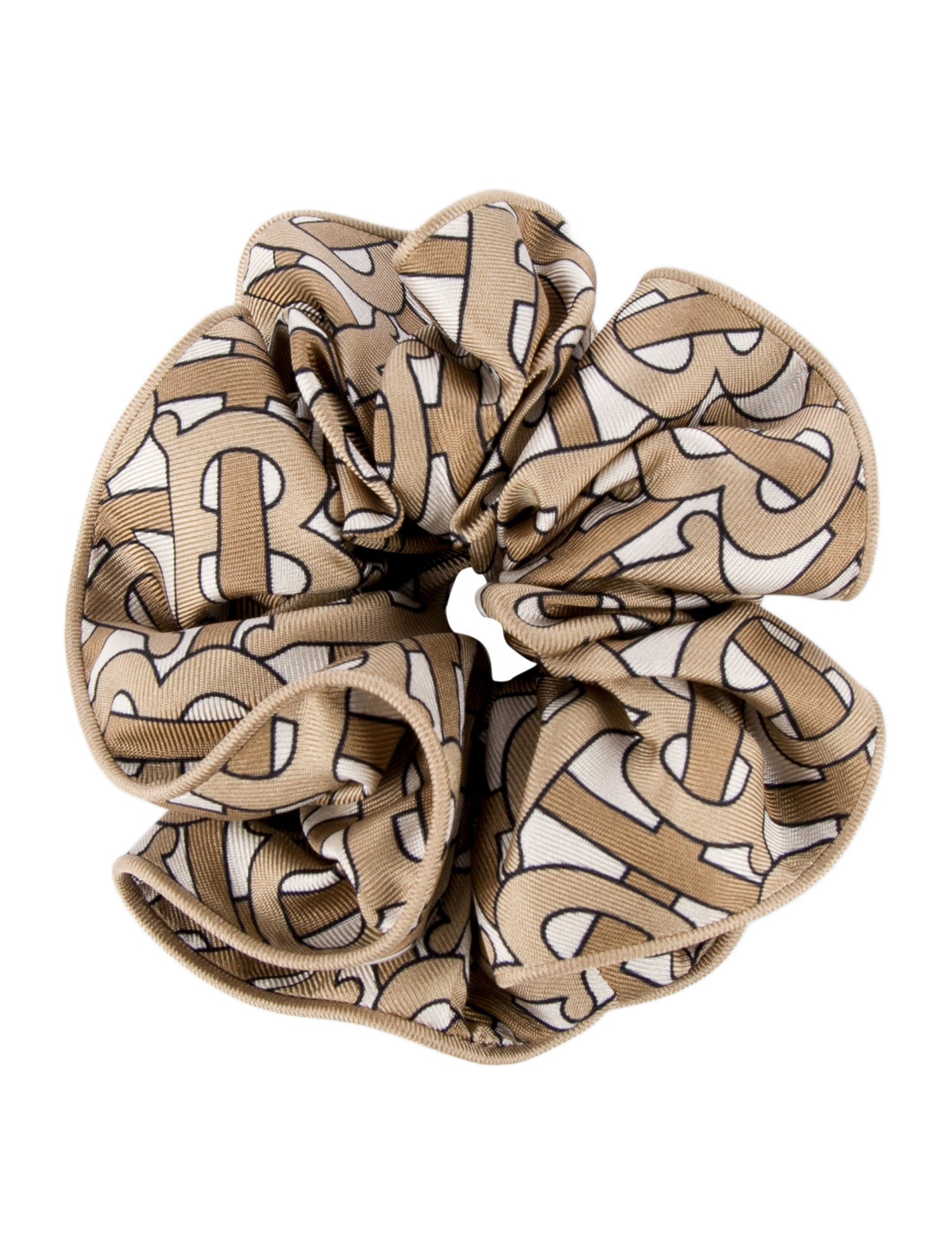 Burberry TB Monogram Silk Scrunchie w/ Tags