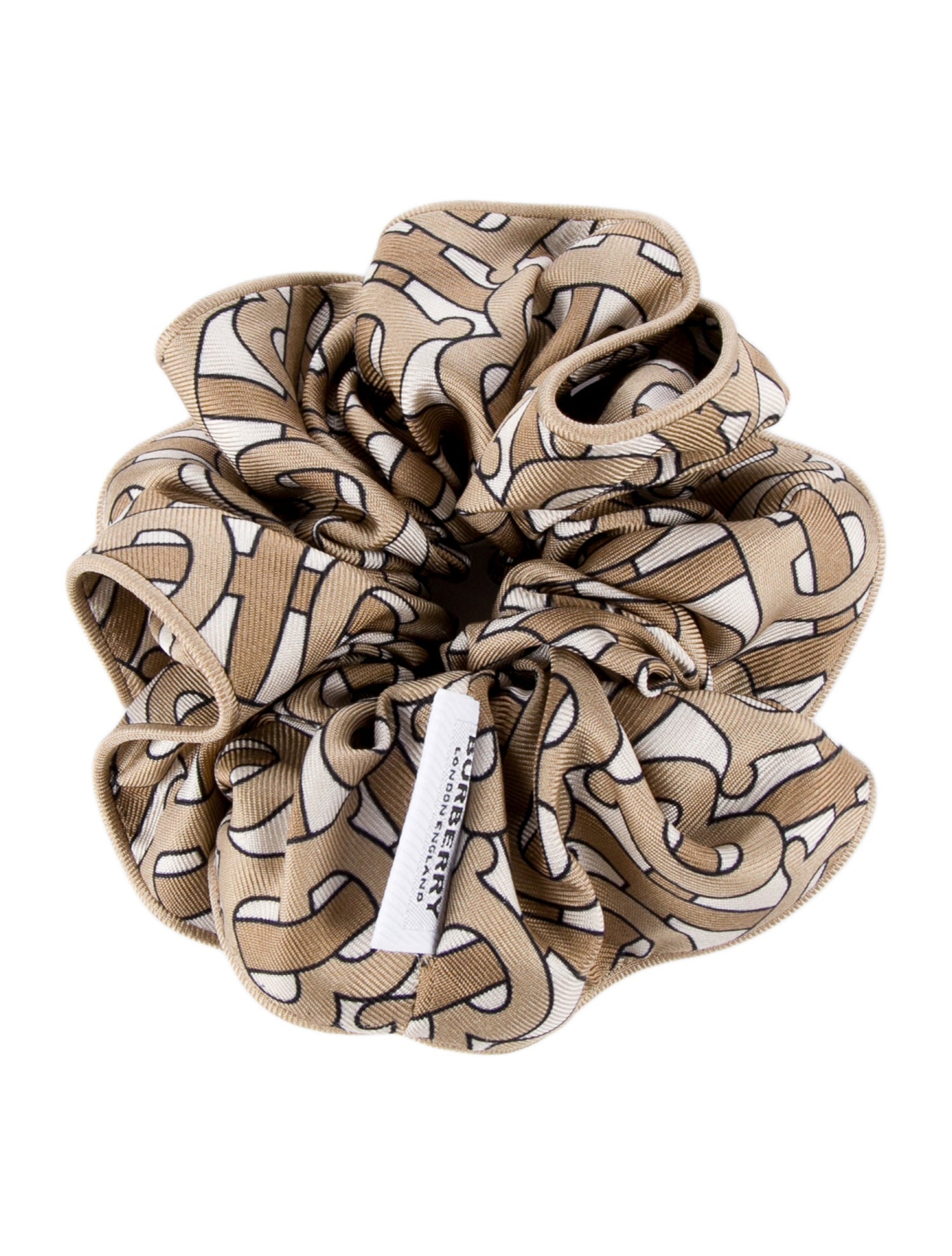 Burberry TB Monogram Silk Scrunchie w/ Tags