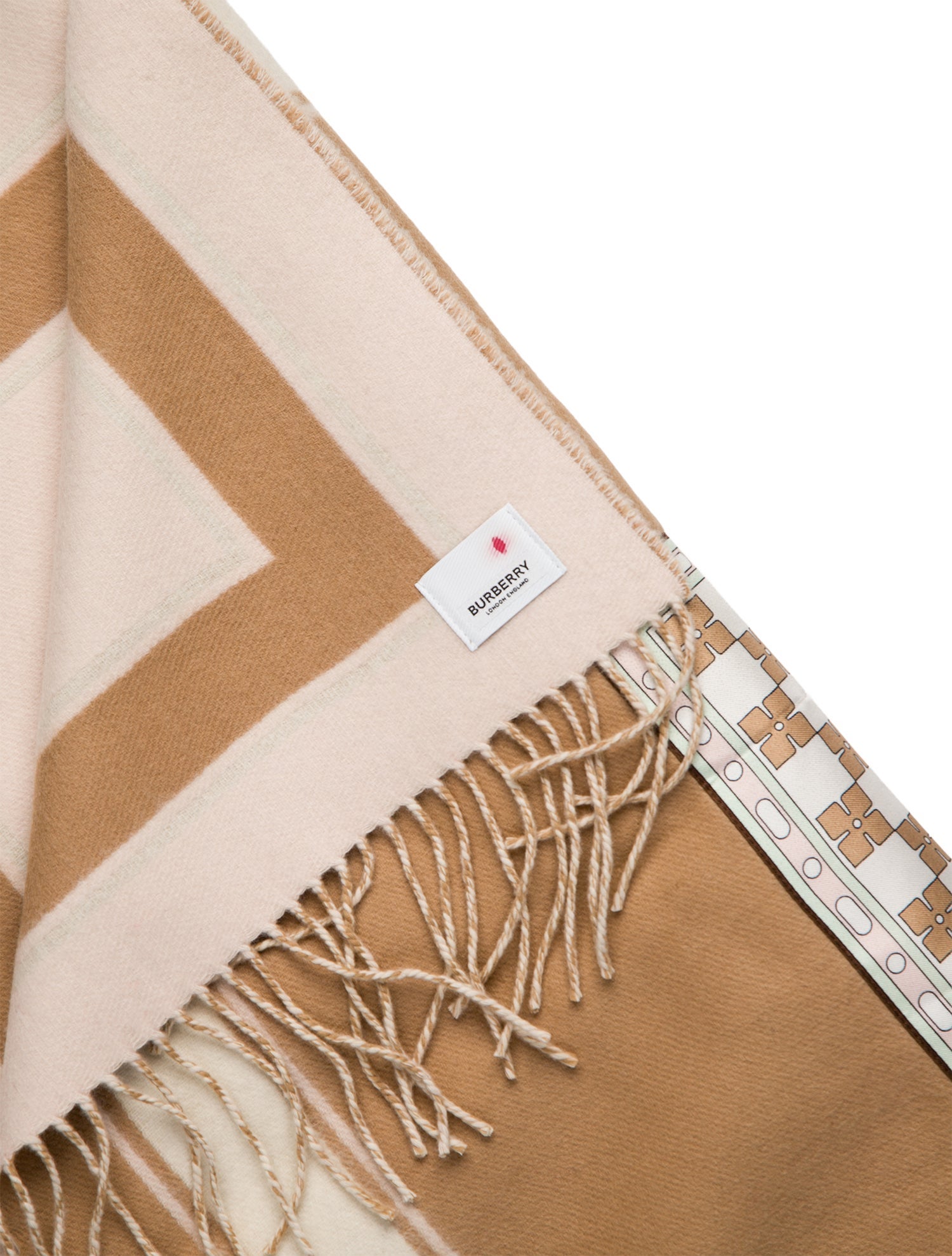 Burberry Cashmere-Blend Clock Throw Blanket w/ Tags