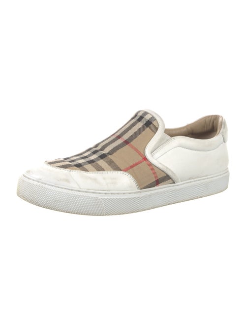 Burberry Nova Check Pattern Leather Sneakers