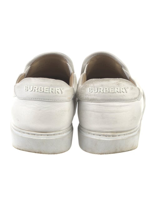 Burberry Nova Check Pattern Leather Sneakers