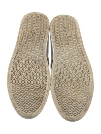 Burberry Nova Check Pattern Leather Sneakers