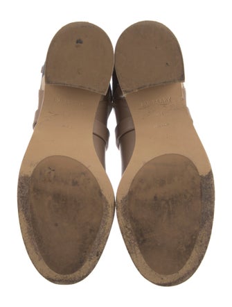 Burberry Leather Plaid Print Boots