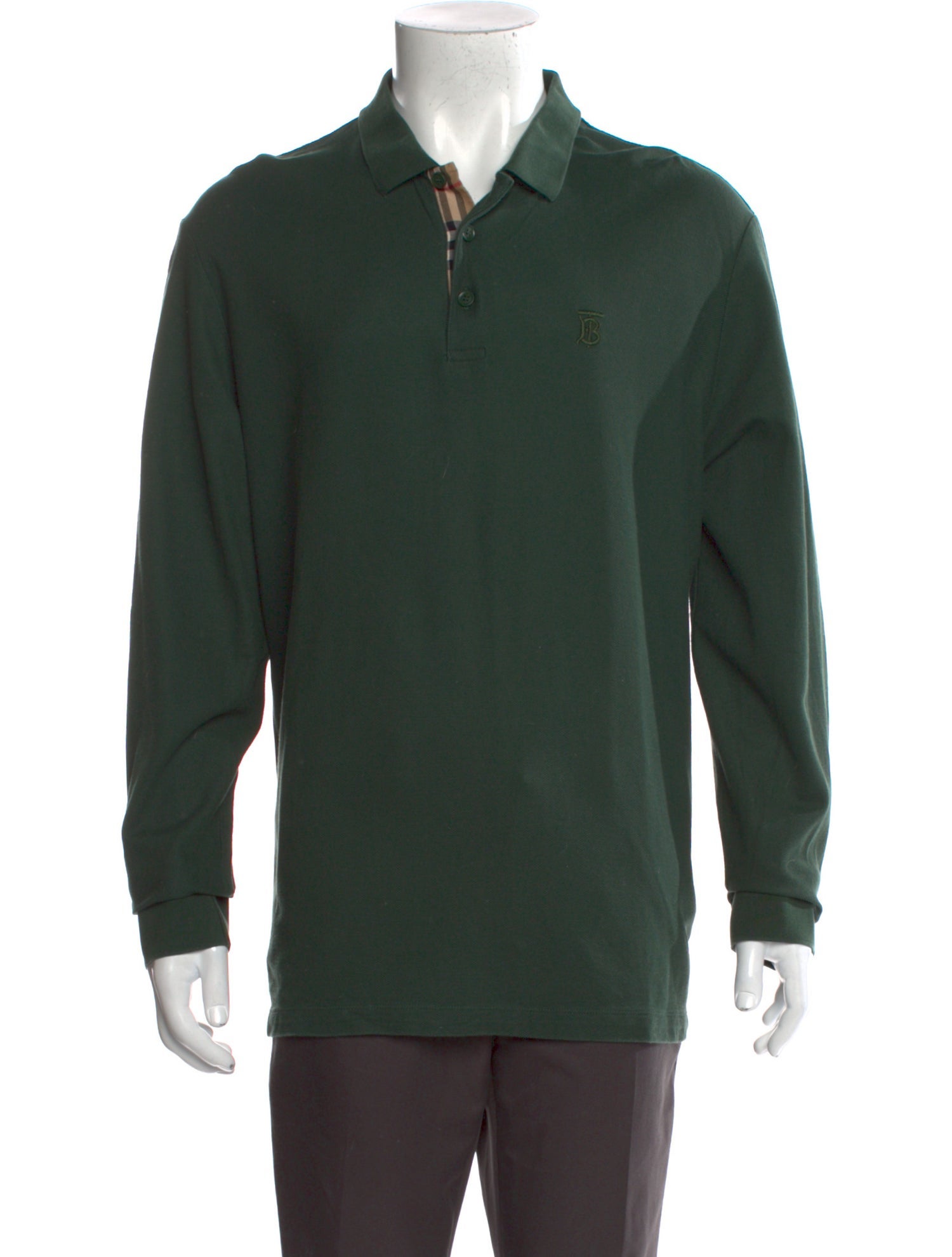 Burberry Collar Long Sleeve Polo Shirt