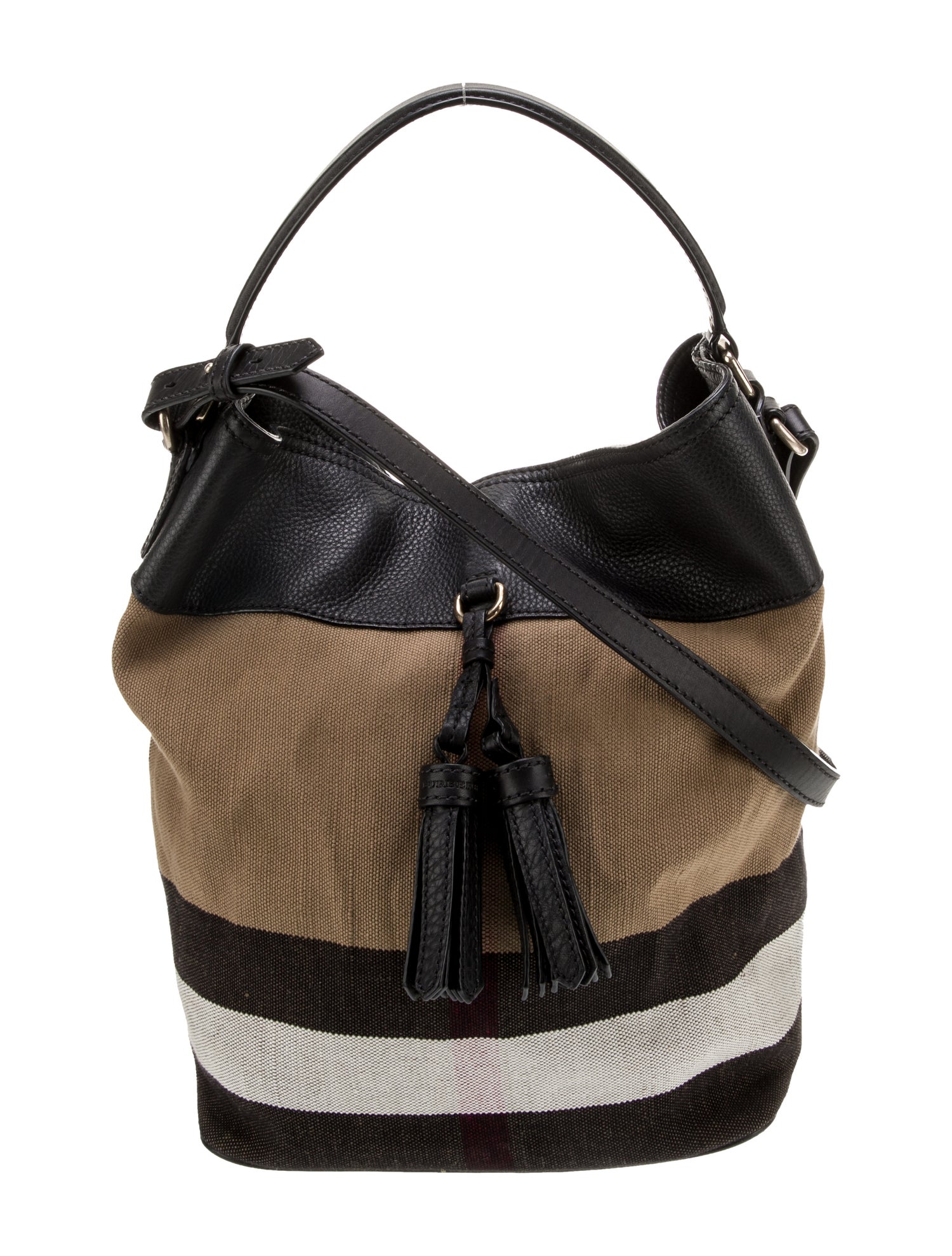 Burberry Exploded Check Bucket Bag