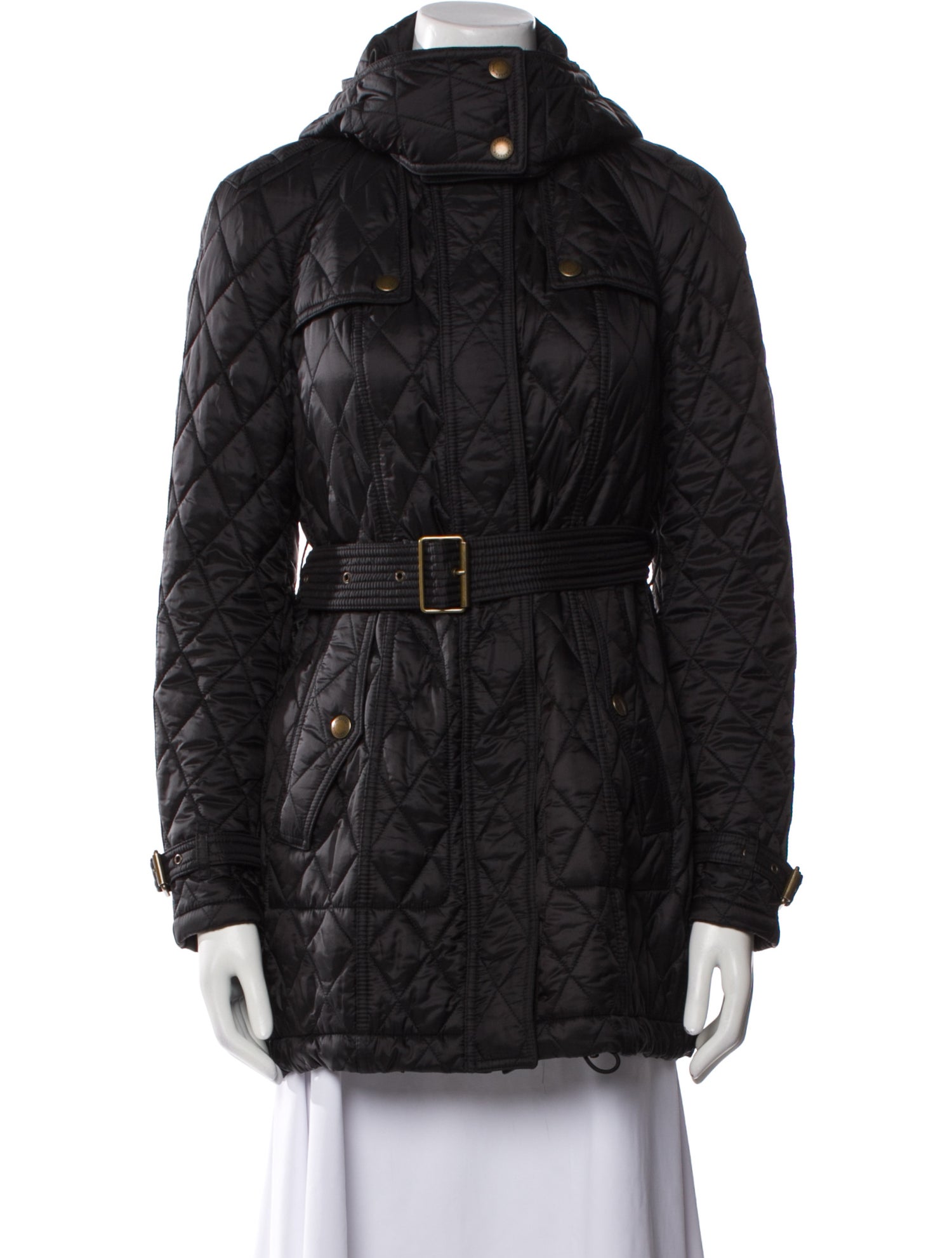 Burberry Nylon Faux Fur Coat