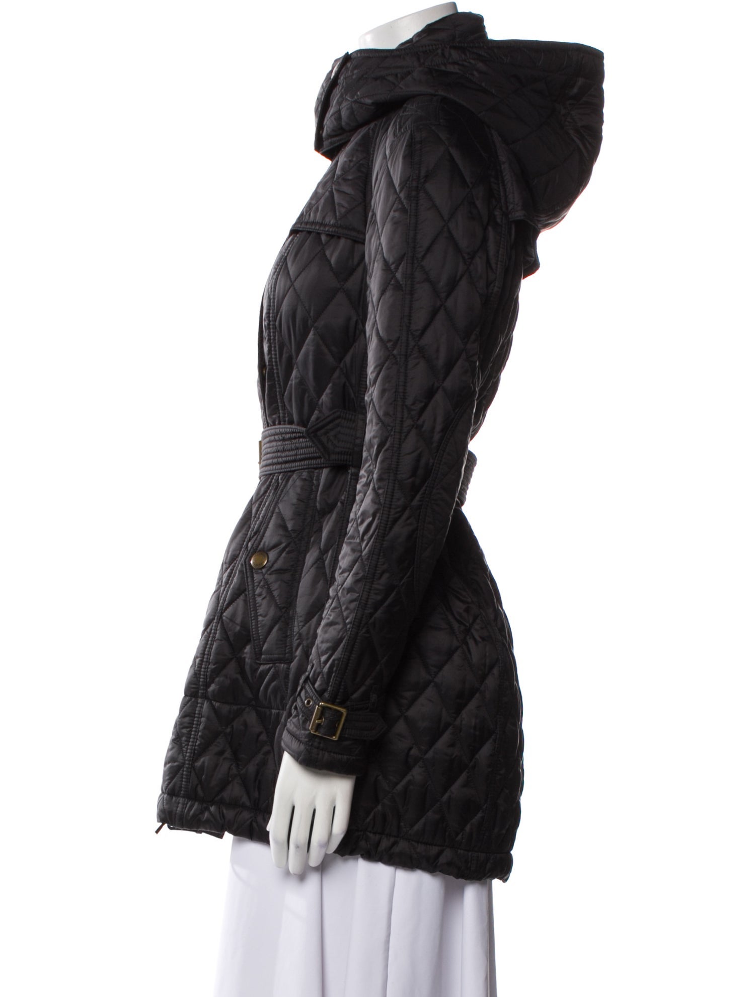 Burberry Nylon Faux Fur Coat