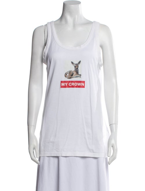 Burberry Graphic Print Scoop Neck Top