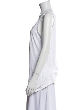 Burberry Graphic Print Scoop Neck Top