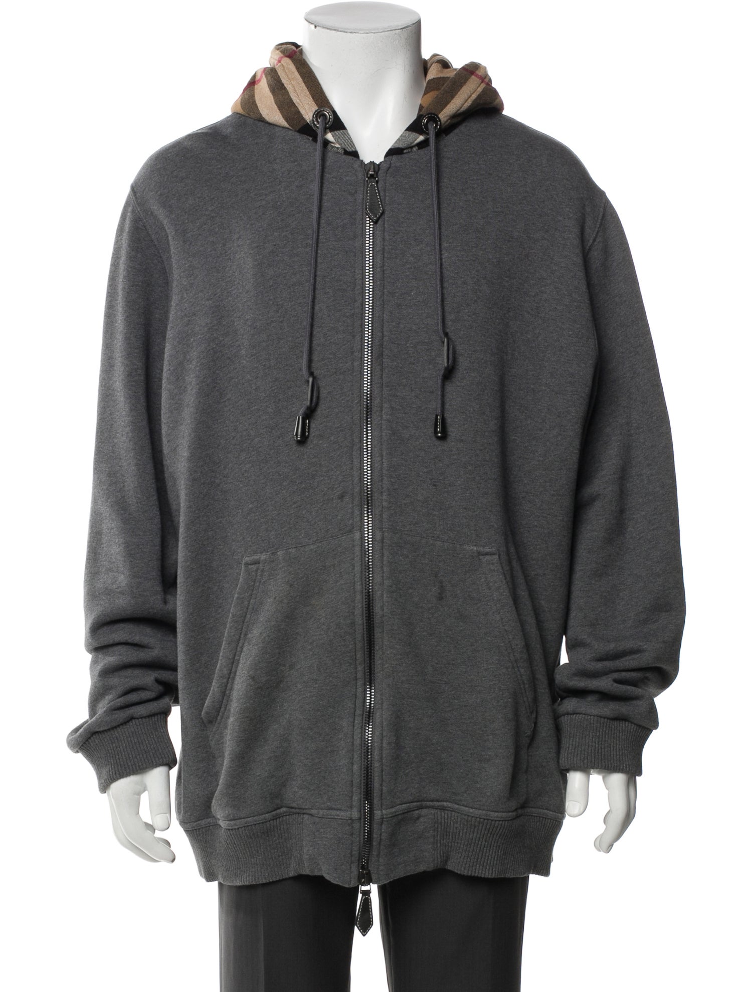 Burberry House Check Pattern Crew Neck Hoodie