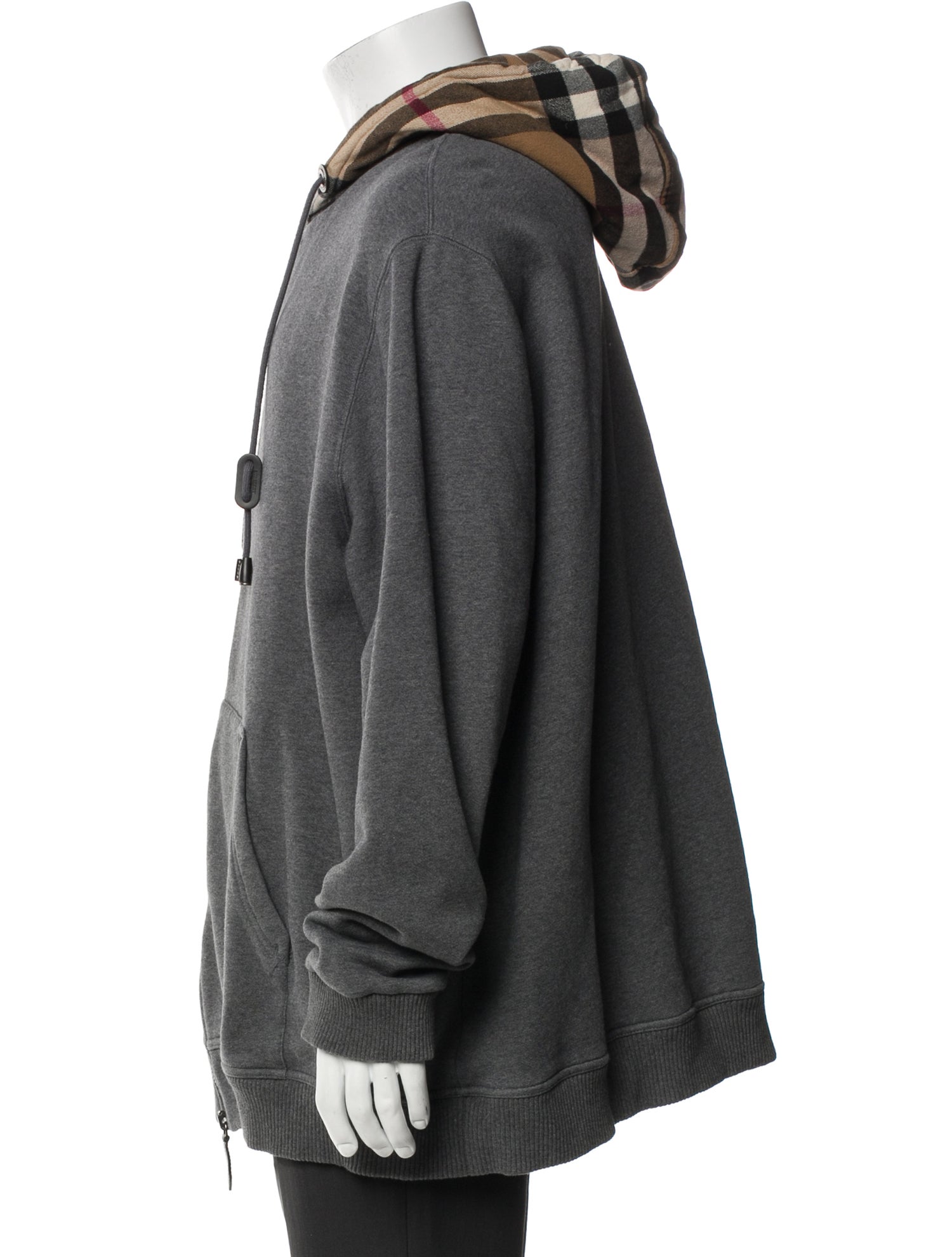 Burberry House Check Pattern Crew Neck Hoodie