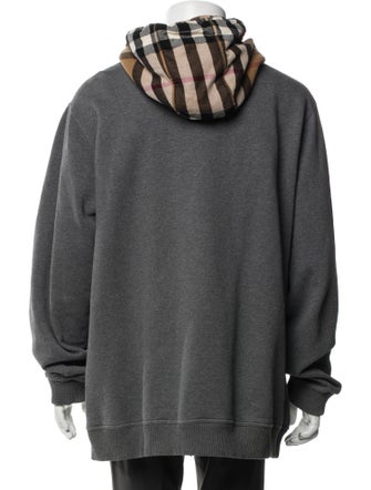 Burberry House Check Pattern Crew Neck Hoodie
