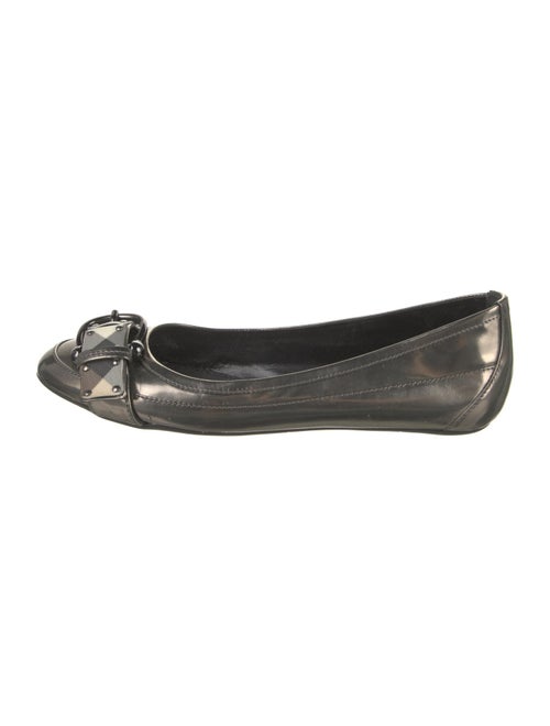 Burberry House Check Pattern Patent Leather Ballet Flats