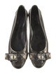 Burberry House Check Pattern Patent Leather Ballet Flats