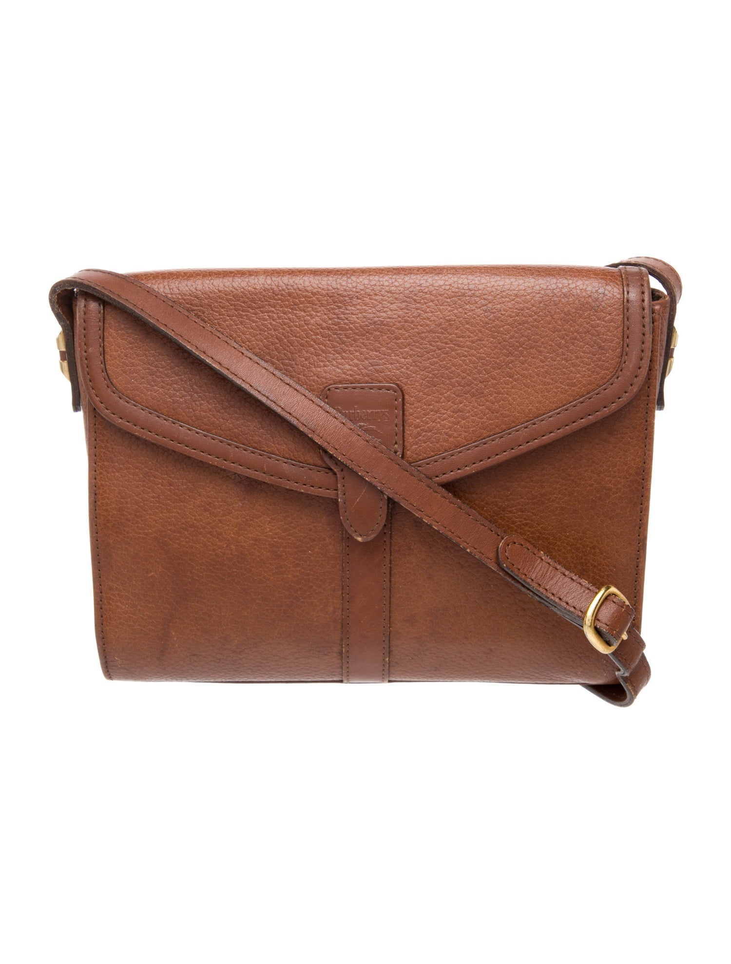 Burberry's Leather Messenger Bag Vintage