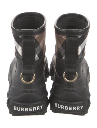 Burberry Nova Check Pattern Rubber Rain Boots