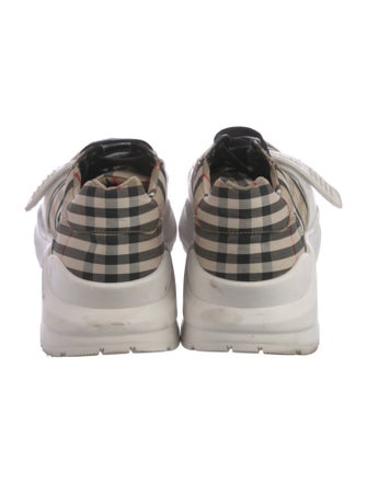 Burberry Nova Check Pattern Canvas Sneakers