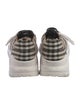 Burberry Nova Check Pattern Canvas Sneakers
