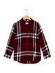 Burberry Boys' Casual Patterned Long Sleeve Shirt