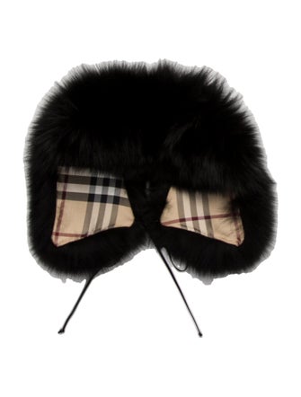 Burberry Fur TB Monogram Scarf