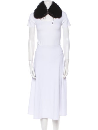 Burberry Fur TB Monogram Scarf