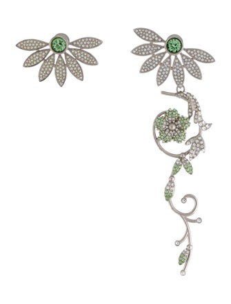 Burberry Crystal Half Daisy Drop Earring