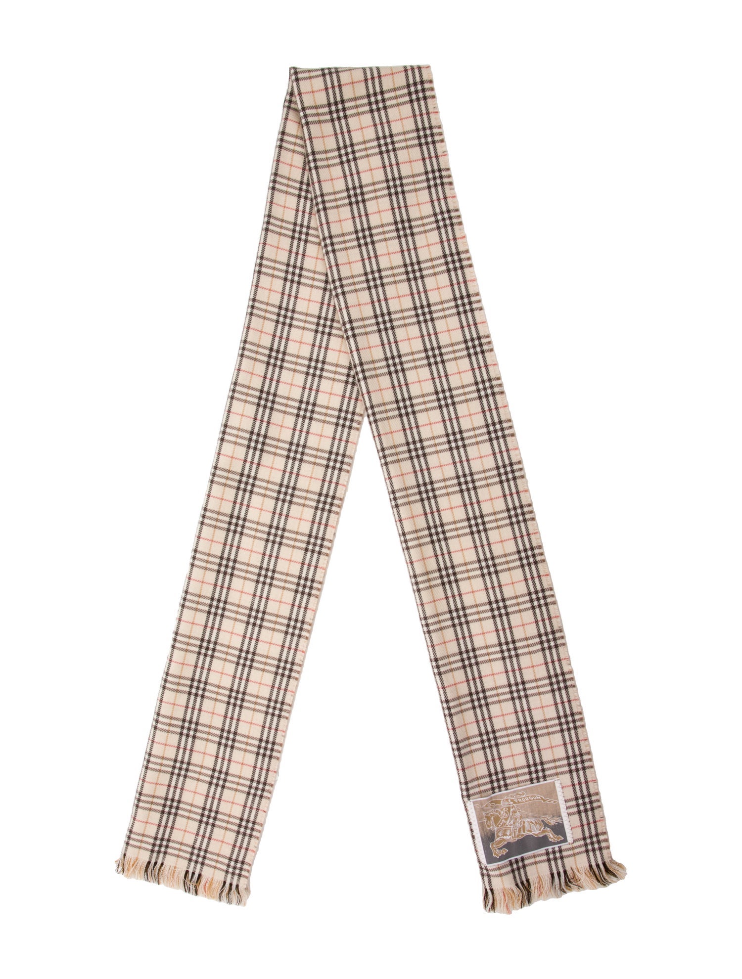 Burberry Wool Plaid Print Scarf w/ Tags