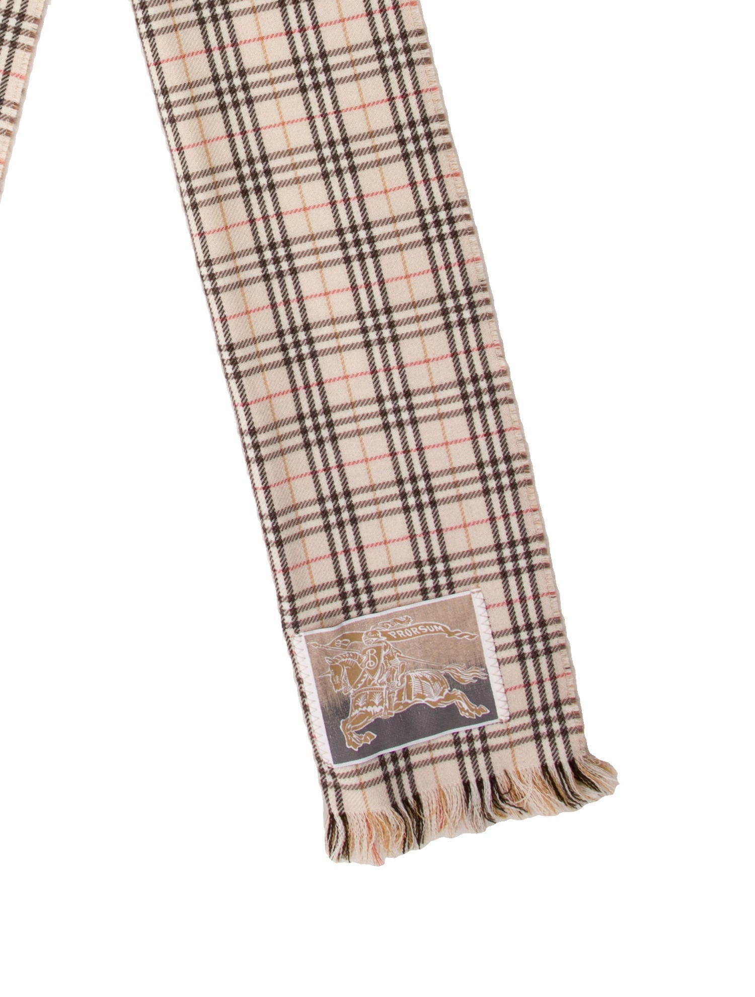 Burberry Wool Plaid Print Scarf w/ Tags