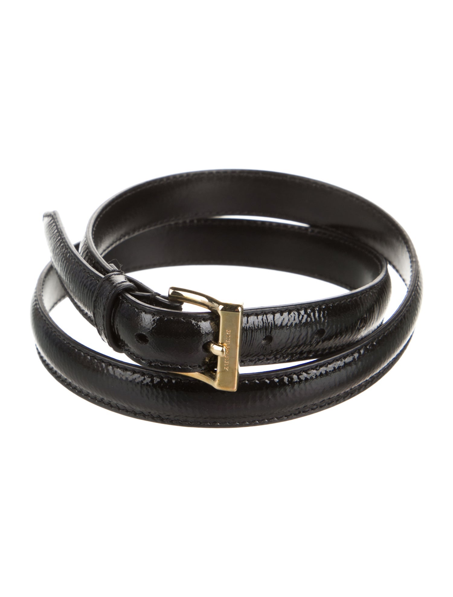 Burberry Skinny Patent Leather Belt
