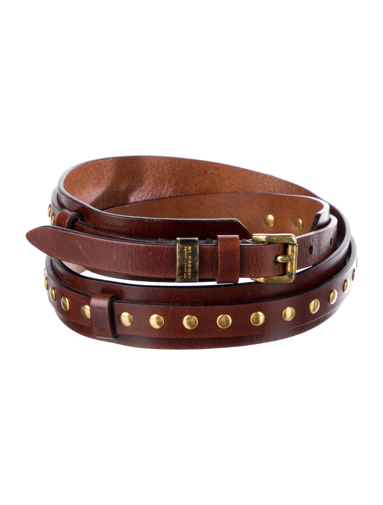 Burberry Prorsum Leather Studded Accents Belt