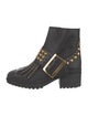 Burberry Leather Studded Accents Combat Boots