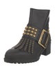 Burberry Leather Studded Accents Combat Boots