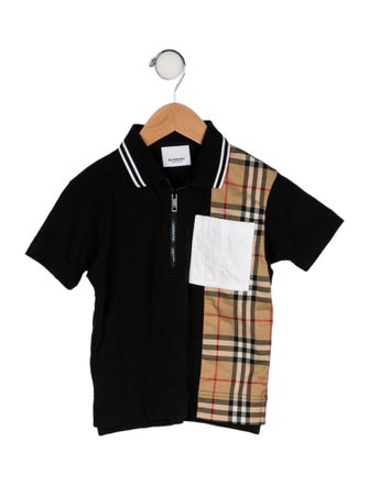 Burberry Check Print Polo Top