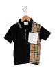 Burberry Check Print Polo Top