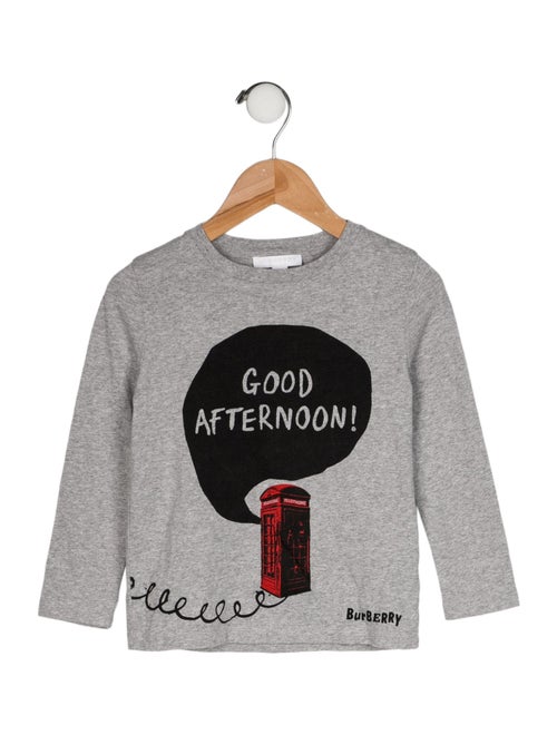 Burberry Graphic Print Long Sleeve Top