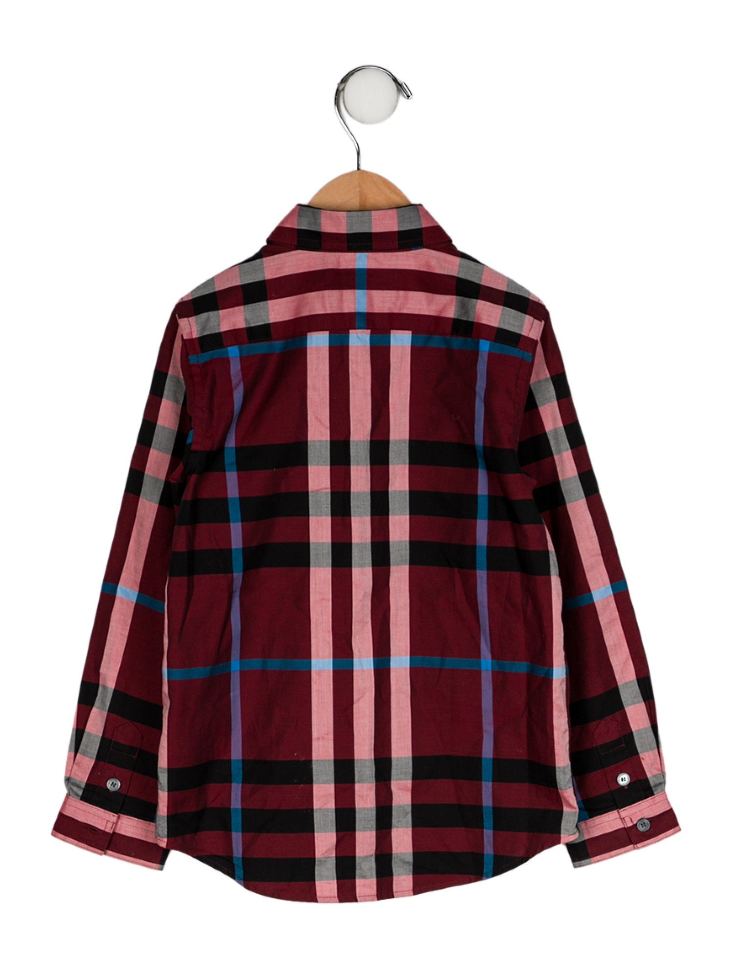 Burberry Patterned Printed Long Sleeve Button Up