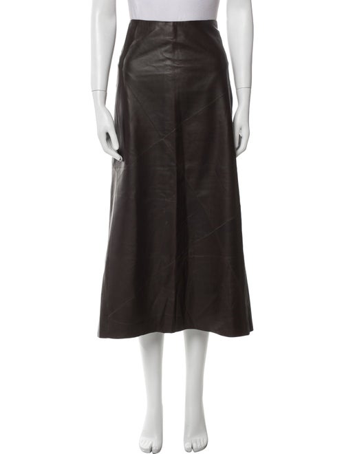 Burberry Raw-Edge Trim Knee-Length Skirt