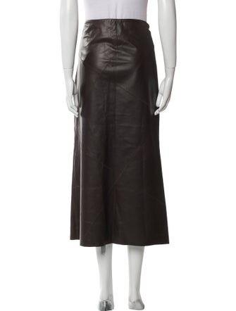 Burberry Raw-Edge Trim Knee-Length Skirt