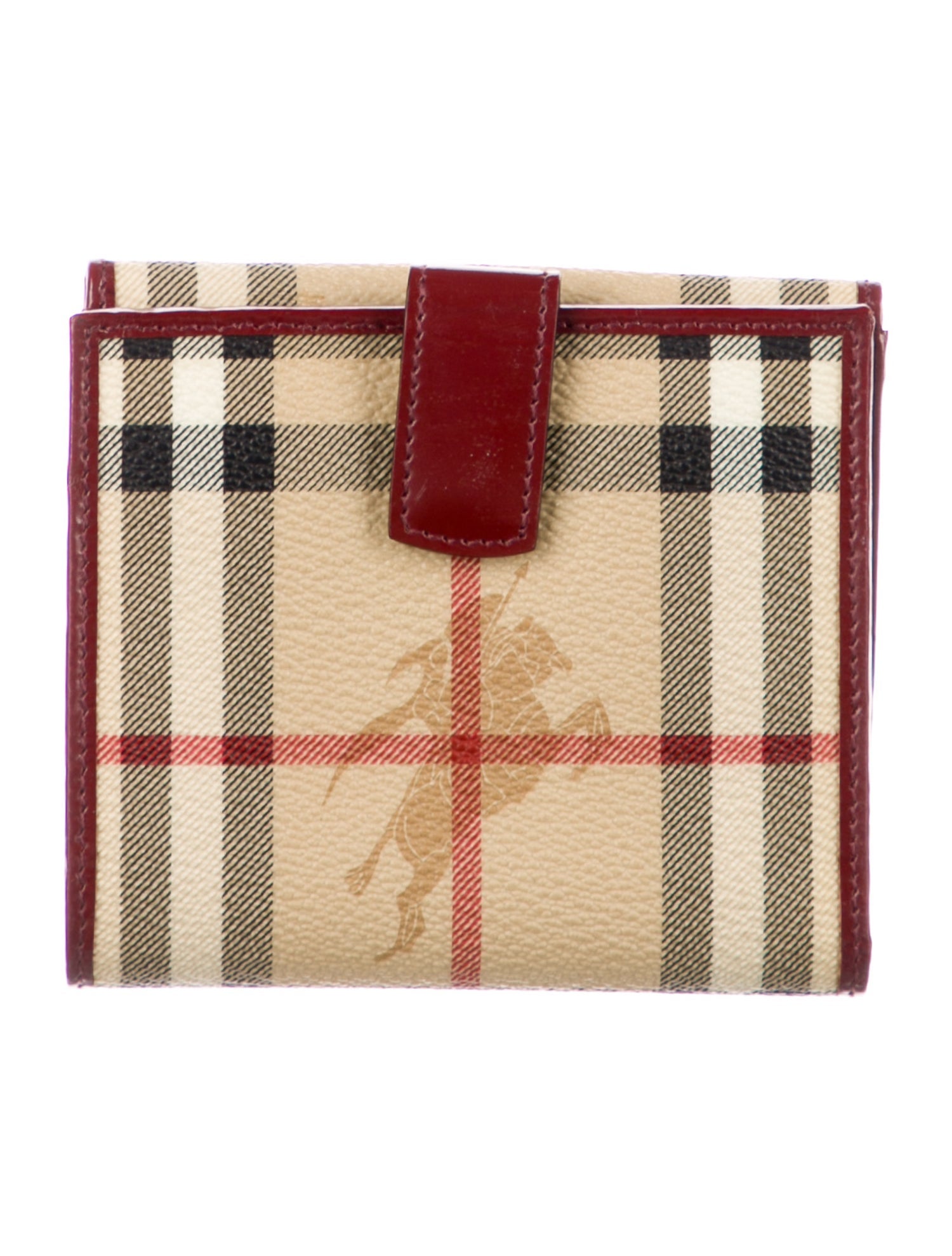 Burberry Vintage Haymarket Check Pattern French Purse