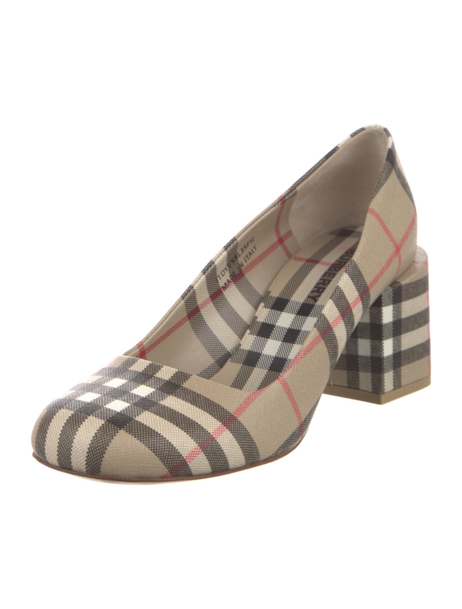 Burberry Plaid Print Pumps