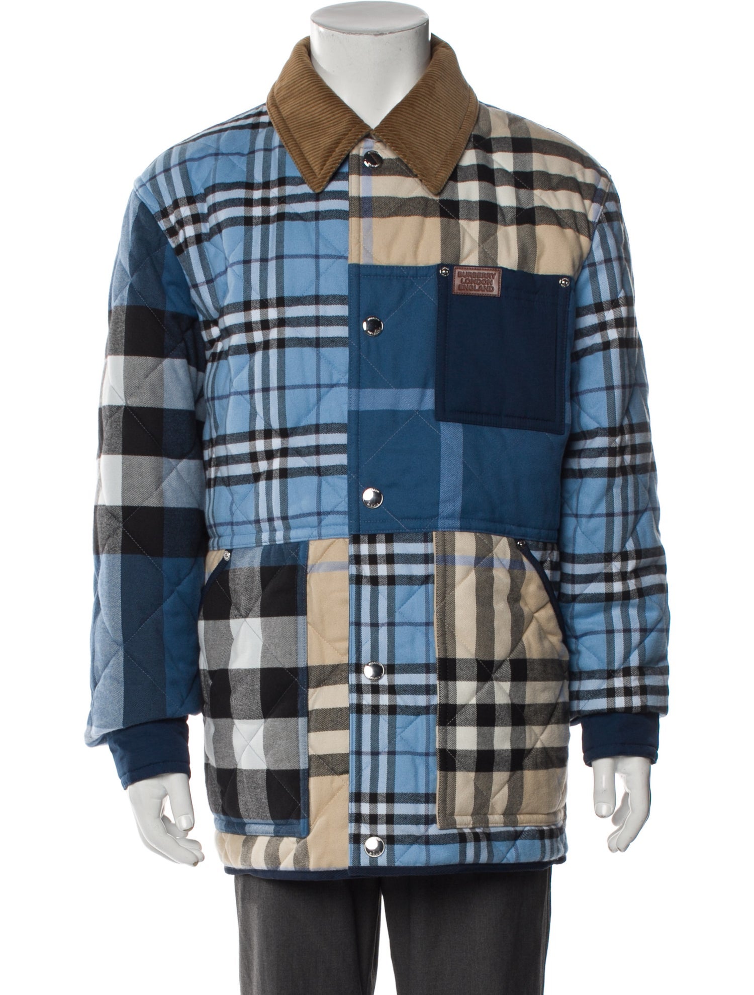 Burberry Plaid Print Peacoat w/ Tags