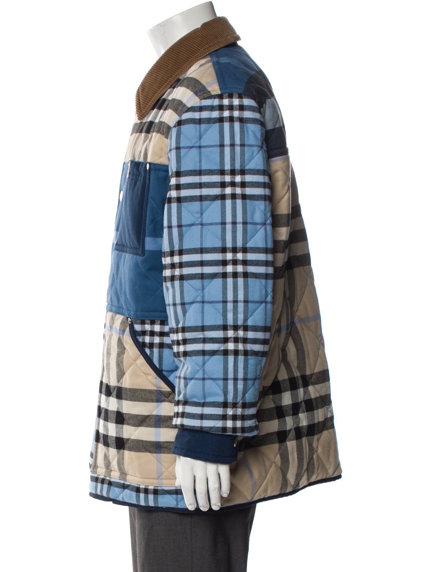 Burberry Plaid Print Peacoat w/ Tags