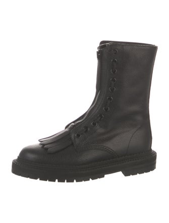 Burberry Leather Combat Boots