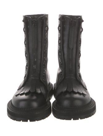 Burberry Leather Combat Boots